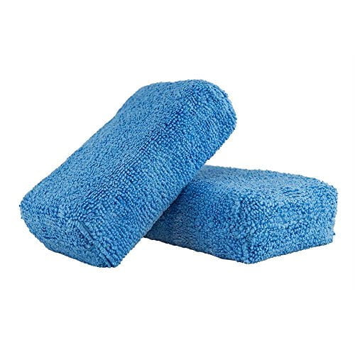 Chemical Guys MIC_292_02 Premium Grade Microfiber Applicator, Blue, Pack of 2 - Image 2